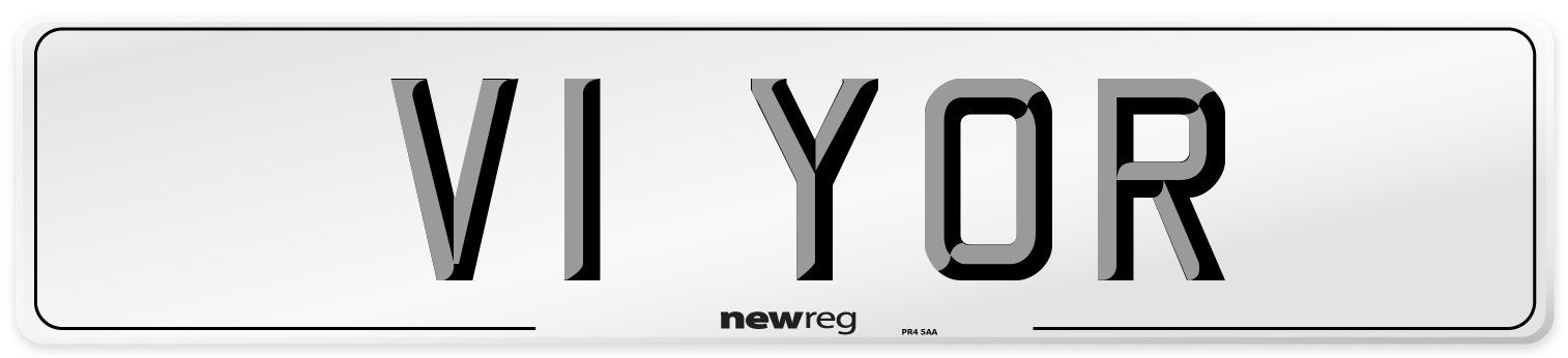 V1 YOR Number Plate from New Reg
